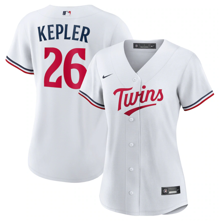 Women's Minnesota Twins #26 Max Kepler White Stitched Jersey(Run Small)